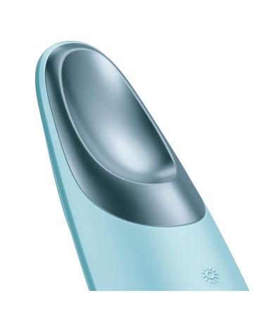 Geske SmartAppGuided Warm & Cool Eye Energizer | 6-in-1 Eye Massager for Dark Circles & Puffiness | Electrical Eye Massage Device in Turquoise | International Shipping Available - Buy Online on GoSupps.com