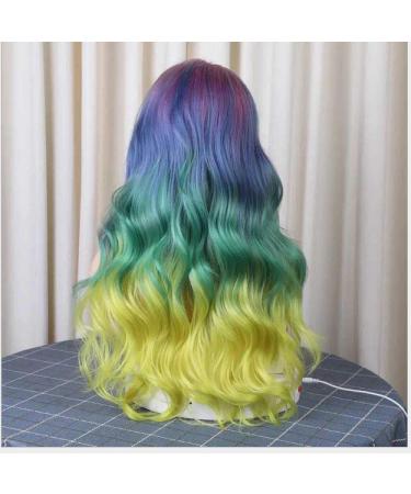Shop BGHJUE African Colored Long Rolls Lace Front Human Hair Wig - Pre Plucked Brazilian Straight Wig with Baby Hair - Buy Online on GoSupps.com