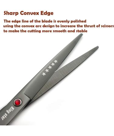 7.0in Titanium Professional Dog Grooming Scissors Set - Straight, Thinning, Curved - 4pcs Set, Bright Black - Buy Online on GoSupps.com