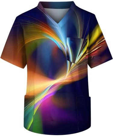 Buy Kasacks Men Care V-Neck Patterned T-Shirt - Oversized Short Sleeve Casual Summer Shirt - Lightweight & Comfortable for Everyday Wear - M 2-Blue - Buy Online on GoSupps.com