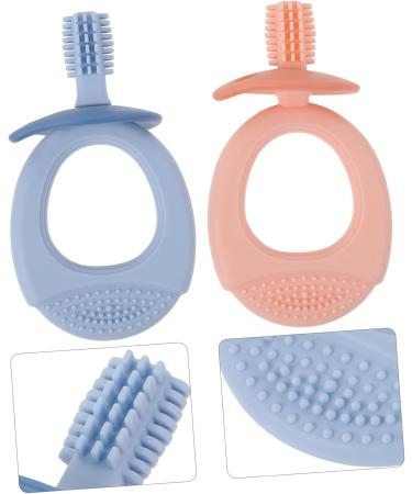 Minkissy 2-Piece Silicone Toothbrush Toys for Babies | Safe Soft & Durable Molar Toys for Children - Premium Food-Grade Silicone - Buy Online on GoSupps.com
