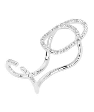 Fingernail Ring Nail Ring Finger Decoration Fingernail Jewelry Decorations for Party Wedding Nail Art Decoration(Silver) - Buy Online on GoSupps.com