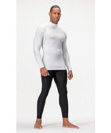 DEVOPS Men's Athletic Turtle Neck Compression Shirts 3 Pack - X-Large White (Gray) - Buy Online on GoSupps.com