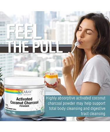 Solaray Coconut Shell Activated Vegetable Charcoal 150g Vegan - Buy Online on GoSupps.com