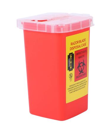 Osaladi 1stk storage container Barber Fall hairdresser razor shell case disposal case needles automatic trash can when shaving disposable shaving box small container blade sharp s red