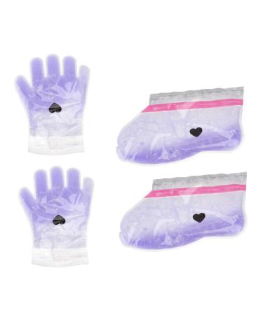 Ipetboom 2paires Couvre- Et Cire De Paraffine Lavande Pour Soins Nourrissants Des Et R utilisable Pour Spa Et