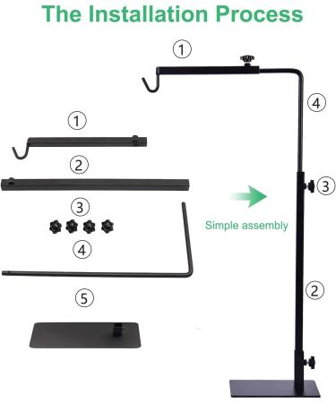 Reptile Lamp Stands for Habitat Cage | Adjustable Light Holders for Turtles Geckos & Lizards | Size M - Buy Online on GoSupps.com