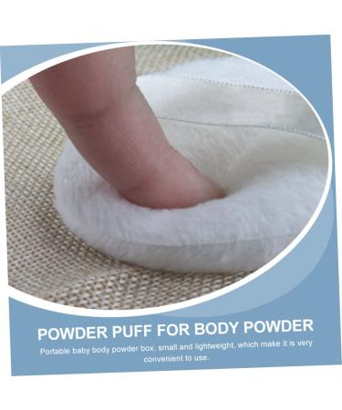 GAFOKI Baby Powder Puff Box - 16 Pcs Blue Plastic Makeup Powder Puff Travel Container - Foundation Dispenser for Baby and Child Body - Buy Online on GoSupps.com