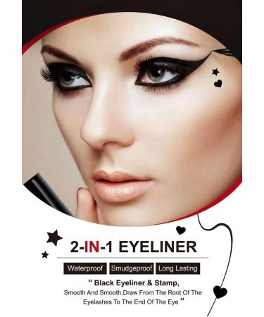 2 in 1 Double Head Liquid Eyeliner Set Female Eyeliner Eyeliner Black Eyeliner template Eyeliner Seal Shape Star the ideal for eye makeup - Buy Online on GoSupps.com