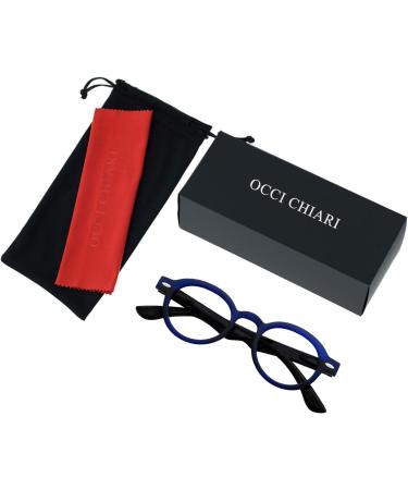 OCCI CHIARI Classic 3.50 Reading Glasses for Women - Trendy Round Rim Frames Durable Design Blue 3.5x Magnification - Buy Online on GoSupps.com