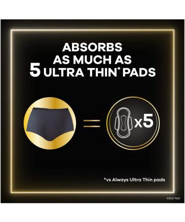 Always Zzzs Large Black Period Panties 14 Count - Overnight Disposable Period Underwear for Women - Leakproof - Size L/XL - Buy Online on GoSupps.com