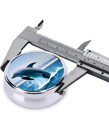 Jumping Up Dolphins Round Pill Box | 3 Compartment Organizer - Portable Travel Solution for International Shipping - Buy Online on GoSupps.com