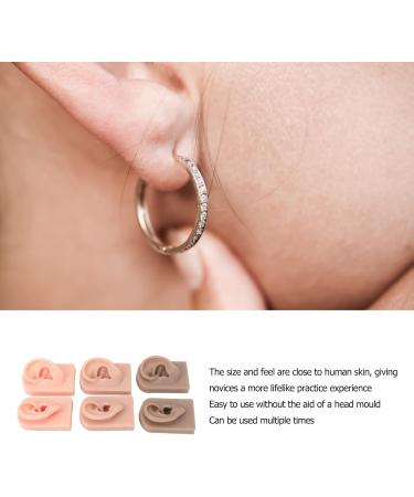 Flexible Silicone Ear Model 3 Colors, Waterproof & Realistic for Beauty Practice - Buy Online on GoSupps.com