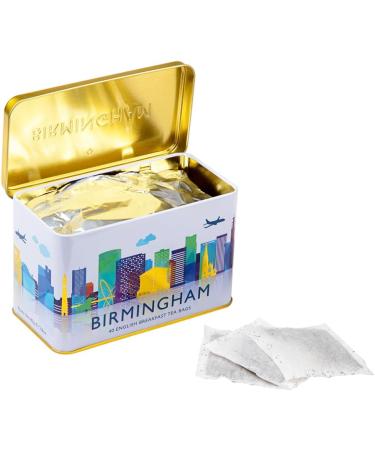 New English Teas Birmingham City Skyline Tea Tin - 40 Breakfast Teabags - 1 Pack - Buy Online on GoSupps.com