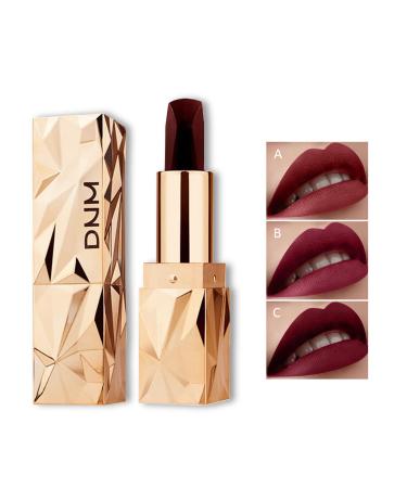 CAHIUYOA 3 Colors All in One Matte Nude Lipstick Lip Stain Velvet Smooth Lip Stick Gloss Highly Pigmented Lip Color Lip Makeup Waterproof Long Lasting Lipstick for Women Girls - 04 A04