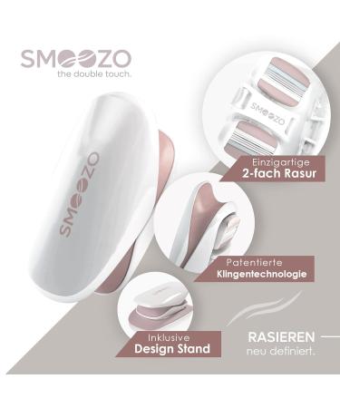 SMOOZO Bundle Body Razor Delicate Ros - Includes Design Tray Ros Care Oil & 4-Pack Replacement Blades - International Shipping Available - Buy Online on GoSupps.com