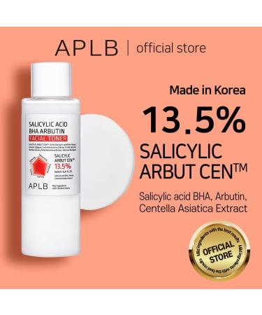 APLB Salicylic Acid BHA Arbutin Facial Toner - Korean Skincare for Acne & Pore Care | Revitalize & Improve Skin Texture | 13.5% Formula | 5.41 FL.OZ - Buy Online on GoSupps.com