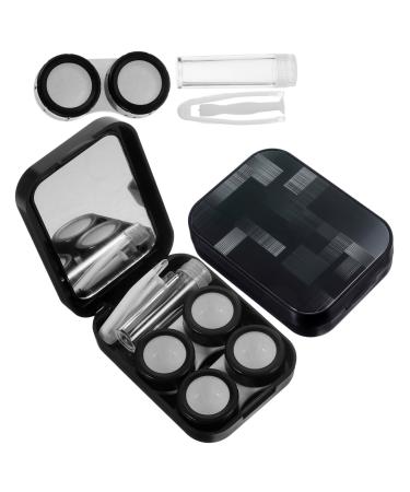 Hoement 2 sentences Colored contact lenses contact lens box lens container pocket lens holder lens holder lens holder case sensitive organiz Packaging accompanying box Miss care box