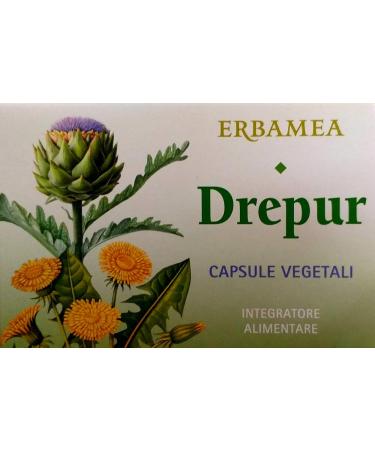 Erbamea DREPUR 24 Capsules Carbol Bardana Cardo Marie Dpurifying and Liver