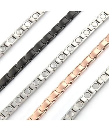 Magnetic Bracelet for Women - 3500 Gauss Strong Joint Support - Health Gift for Mother's Day (Black) - Buy Online on GoSupps.com