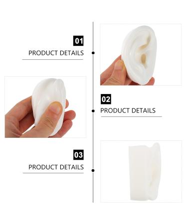 Artificial Ear Model - Silicone Fake Ear for Studs - Realistic Display in White & Olive Green - Buy Online on GoSupps.com