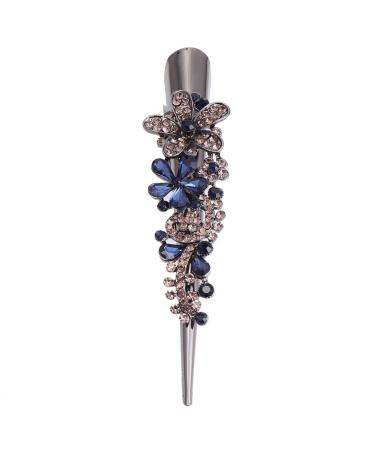 Lurrose Dark Blue Rhinestone Duckbill Clips for Women | Alligator Hair Clips | Long Beak Hair Clip - Buy Online on GoSupps.com