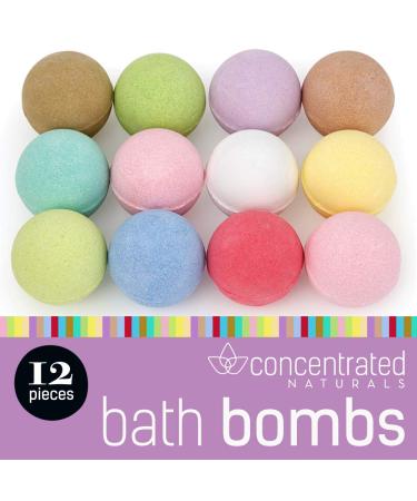 Chic Luxury Bath Bomb Set - 12 Scented Fizzy Spa Balls for Relaxation & Energy | Moisturizing Shea Butter | Pretty Pastel Variety Pack - Buy Online on GoSupps.com