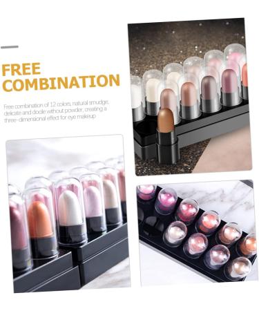 SOESFOUFU 12pcs 12 Shadow Box Makeup Eyeshadow Pen Eye Brightener Pencil Colored Pencils Plastic - Buy Online on GoSupps.com