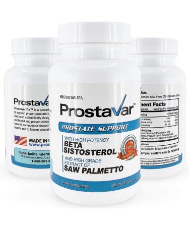 Prostavar Prostate Support with Saw Palmetto 605mg - 630 Capsules - 7 Month Supply