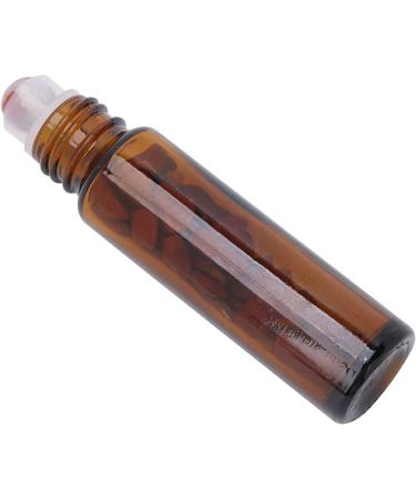Fabater Roller Bottle Hotel Glass Essential Oil Bottle for Home Travel (10ML brown essential oil bottle + jade ball) - Buy Online on GoSupps.com