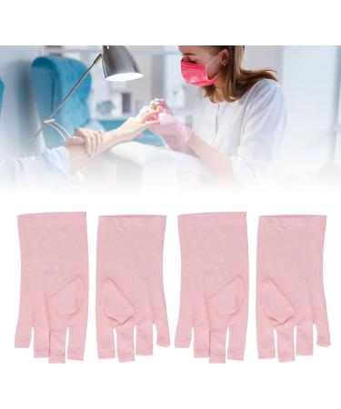 Nail Gloves for UV Protection - Breathable and Reusable Nail Art Accessories Fingerless UV Gloves Pink - Buy Online on GoSupps.com