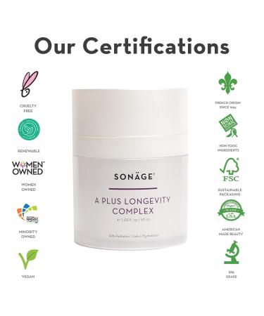 Buy SONAGE A Plus Longevity Complex - Anti-Aging Night Cream & Moisturizer with Hyaluronic Acid & Vitamin A for Wrinkles | Best International Shipping - Buy Online on GoSupps.com