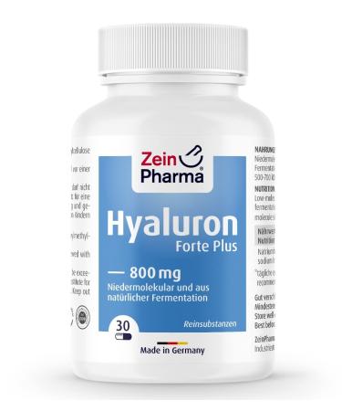 ZeinPharma Hyaluronic Acid Forte Plus Capsules 800 mg 500-700 kDa - 30 vegan capsules from natural fermentation