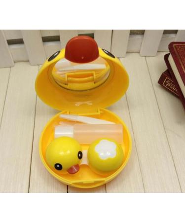 Myopia Contact Lens Case - Cute Yellow Duck Style Companion Box for Lens Care - Buy Online on GoSupps.com