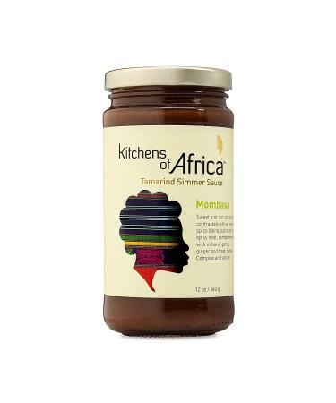 Kitchens of Africa Tamarind Sauce (12 oz Jar) African Simmer Sauce with Tart Tamarind, Sweet Dates, and an Exotic Spice Blend.  Vegan & Gluten Free  Stir Fry Sauce with Bold Flavors Mombasa