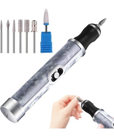 Nail Filer Electric - Professional Nail Drill | 4 Speeds Nail Grinder for Human | Toenail Grinderwith 7 Grinding Heads | Electric Nail Drill for Nails Peeling Removing Grinding Edge Shaping Gray - Buy Online on GoSupps.com