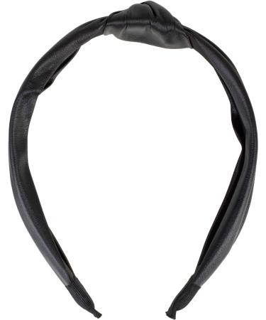 Shop styleBREAKER Retro Faux Leather Headband for Ladies - Knot Hairband in Black | Perfect Fashion Accessory - Buy Online on GoSupps.com