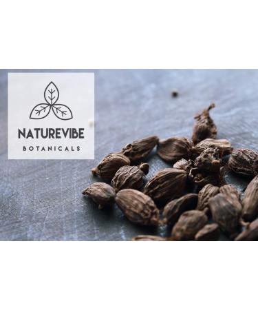 Naturevibe Botanicals Organic Black Cardamom Pods Whole 3.5oz (100g) | Non-GMO, Gluten Free Indian Spice - Buy Online on GoSupps.com
