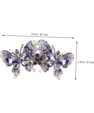 DOITOOL Hairpin Hair Jewels for Women Wedding Hair Clips for Brides Back Hair Barrette Retro Hair Barrette Keychain Comb Women Hair Accessories Back Hair Clip Miss Purple Spring Zinc Alloy - Buy Online on GoSupps.com
