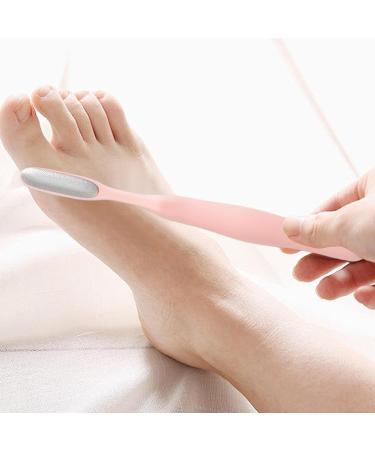 Eventerde Foot Rasp Foot File | Long Handled Toe Cleaning Brush Foot File Shower Foot Scrubber Skin Removal Foot File Callus Remover Long Handled Toe Brush for Wet and Dry Feet Pink - Buy Online on GoSupps.com