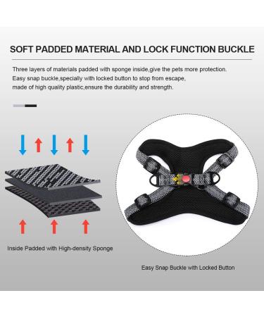 Suredoo Dog Harness for Small & Medium Dogs - No-Pull Reflective Adjustable Harness for Puppies & Pets (Soft Gray) - Buy Online on GoSupps.com