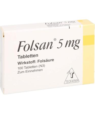 Folsan 5 mg Tablets - 100 St | Buy Internationally | Fast Shipping & Best Prices - Buy Online on GoSupps.com