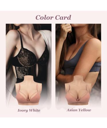 Realistic Minaky Silicone Breasts for Crossdressers & Cosplay | C Cup Ivory Breast Shapes & Prosthetics - Buy Online on GoSupps.com