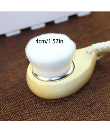 Facial Cleaning Brush with Wood Handle Cleansing Soft Bristle Face Care Clean Tool for Women Men - Buy Online on GoSupps.com