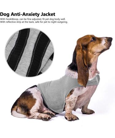 Dog Anti Anxiety Shirt Pet Stress Relief Clothes Pet Calming Wrap Vest Dog Thunder Jacket with Hook Loop and Reflective Strip (S) - Buy Online on GoSupps.com