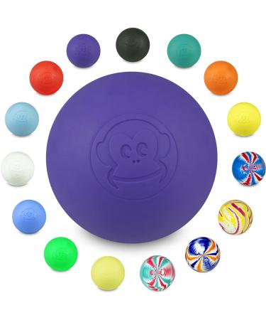Captain Lax Massageball Original - lacrossball in different colors made of hard rubber with the dimensions 6 x 6 cm suitable for trigger point & fascia massage/crossfit violet unit size