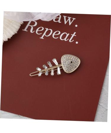minkissy Fishbone Hairpin Women's Hair Clips Hair Barrettes for Girls Womens Barrettes for Hair Women Hair Accessory Delicate Hairpin Women Hair Clips Miss Side Clip Rhinestones Alloy - Buy Online on GoSupps.com