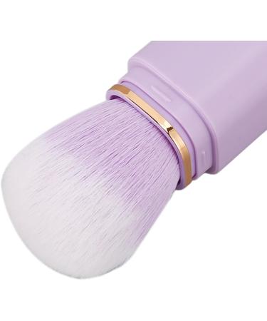 Dual Head Retractable Powder Brush Odorless Portable Makeup Brush Soft Bristles 360 Degree Rotation Strong Grip For Travel (Purple) - Buy Online on GoSupps.com