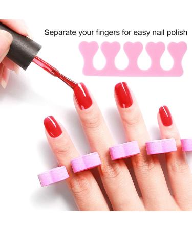 10 Soft Sponge Toe Separators for Pedicure & Manicure - Nail Art Dividers for Women and Men - Beauty Accessories - Buy Online on GoSupps.com