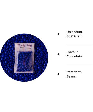 Coloured Milk Chocolate Beans - 30g or 100g - Cake Cupcake & Cookie Decoration Sprinkles (Royal Blue 30g) Royal Blue 30 g (Pack of 1) - Buy Online on GoSupps.com